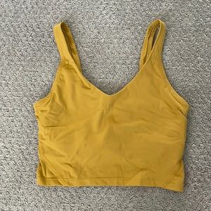 Mustard Sports Crop Top